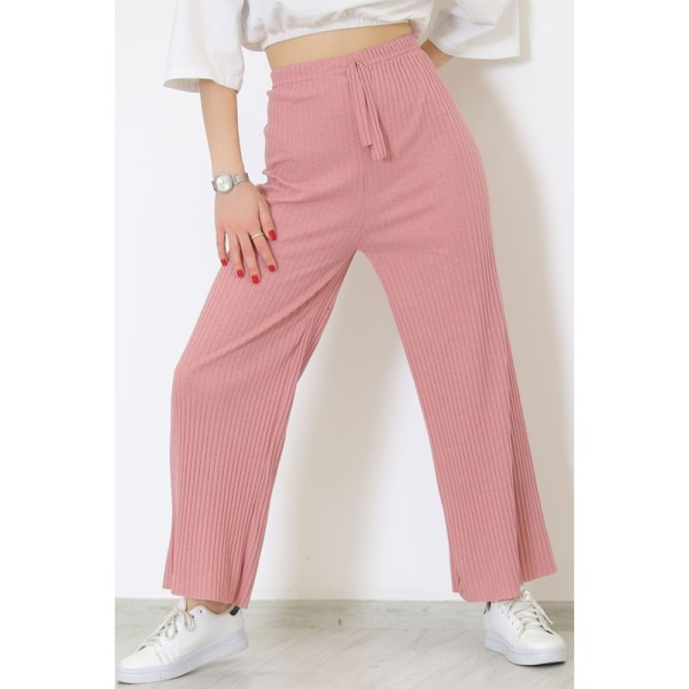 Modadanevar Fitilli Pantolon Pembe - 8337.1567. Kadın Pantolon Fiyatı