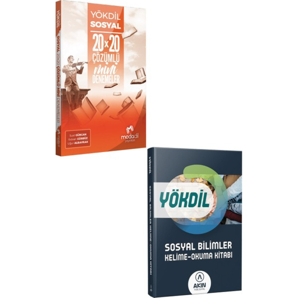 Modadil 2023 Modadil Yökdil Sosyal Deneme+Akın Dil Yökdil Sosyal Kelime Okuma Kitabı YDS Fiyatı