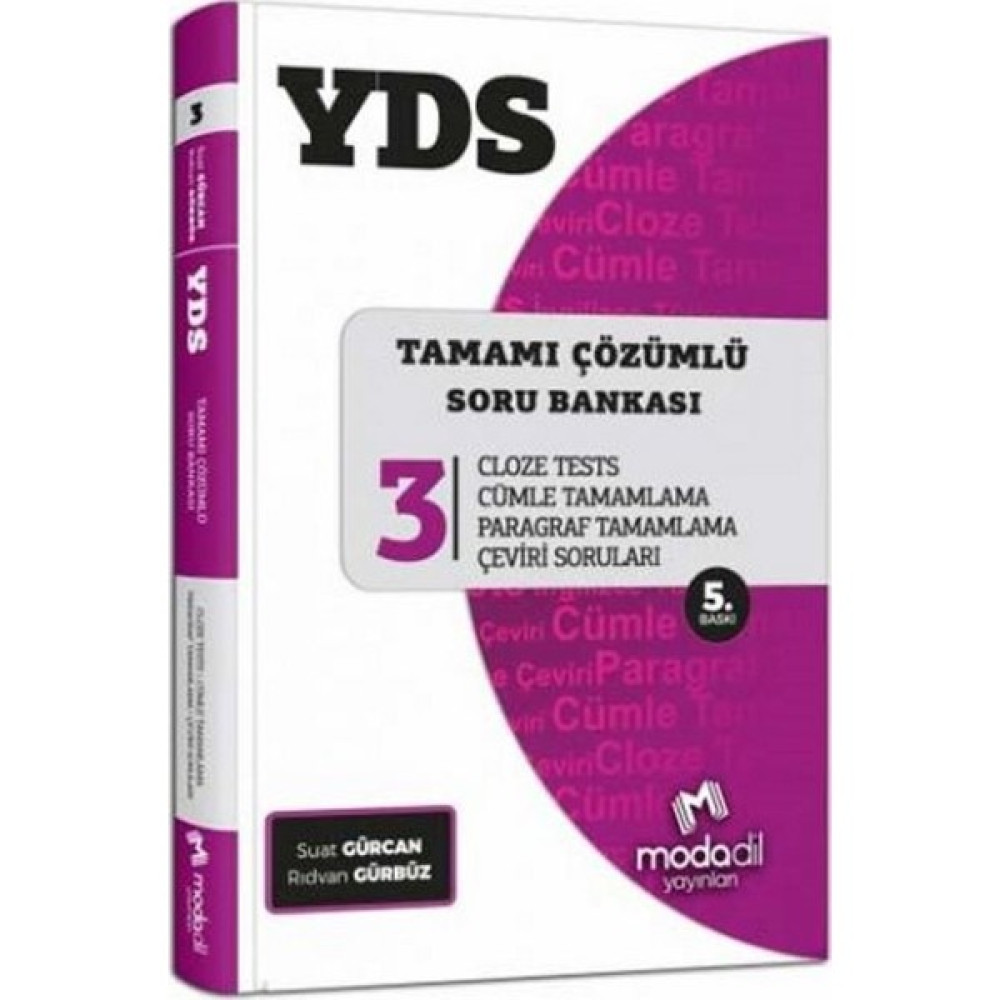 Modadil YDS Tamamı Çözümlü Soru Bankası Serisi 3 Cloze Tests YDS Fiyatı