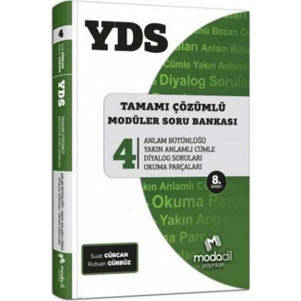 Modadil YDS Tamamı Çözümlü Soru Bankası Serisi 4 YDS Fiyatı