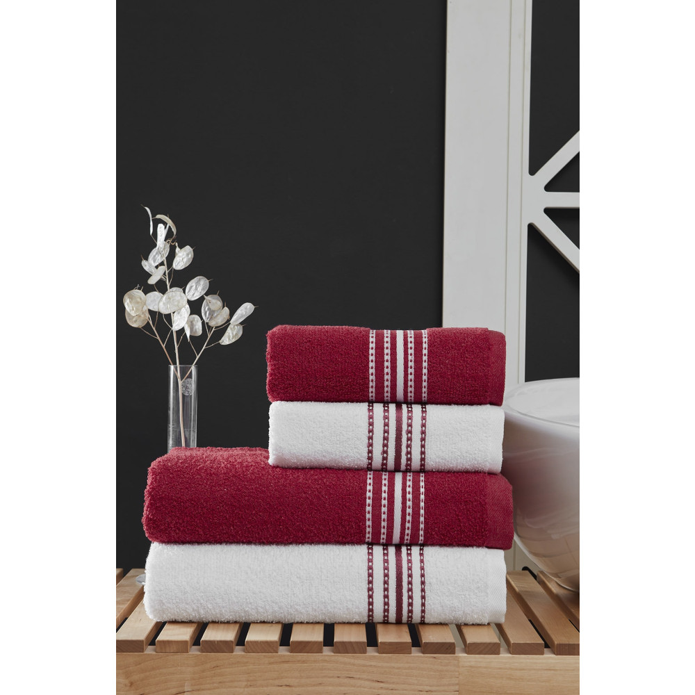 MODALİN 50x90 + 70x140 Cm Elvin 4lü Banyo Havlusu Seti Banyo Havlusu Fiyatı