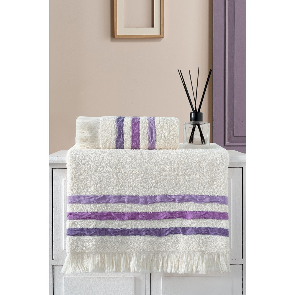 MODALİN 50x90 + 70x140 CM FLORİA 2Lİ BANYO HAVLU SETİ HAMAM TAKIMI Banyo Havlusu Fiyatı