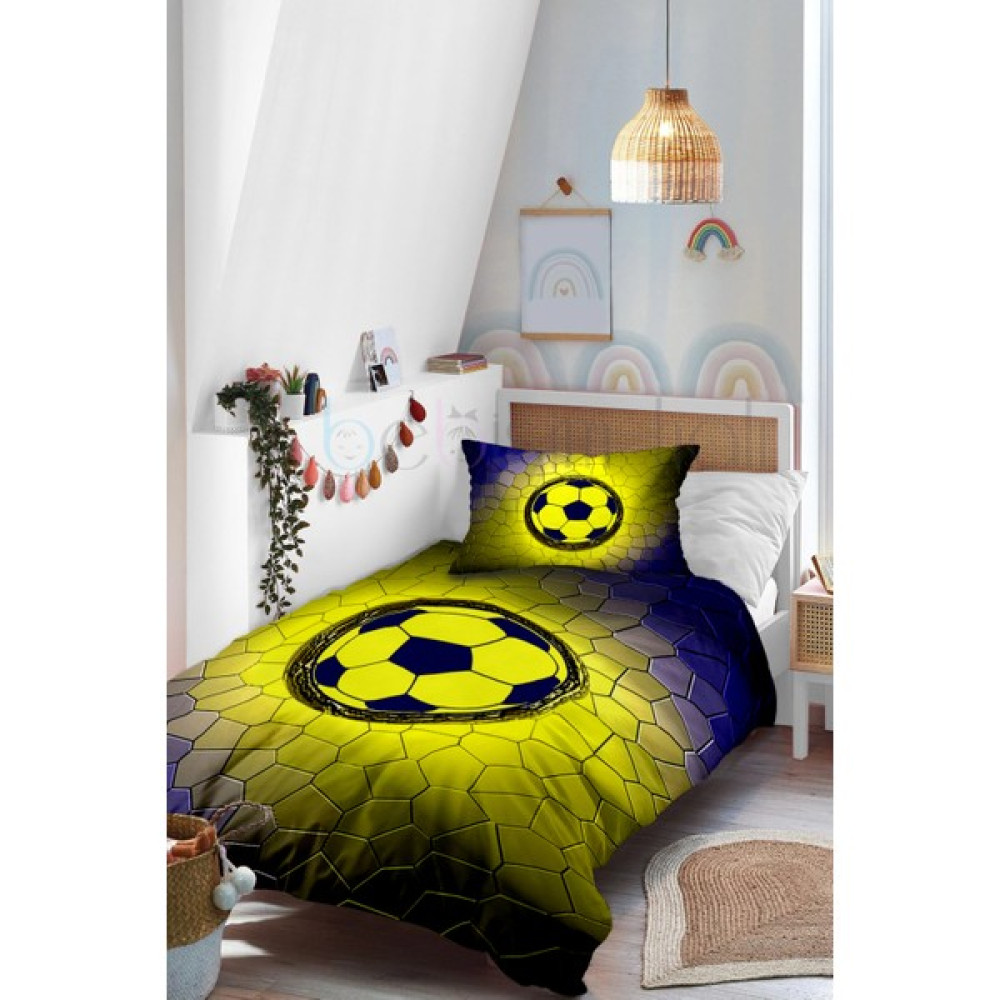 Modalive Home Taraftar Desenli Tek Kişilik Bebek Çocuk Nevresim Takımı - 160 x 220 cm - Sarı Bebek Nevresim Takımı Fiyatı