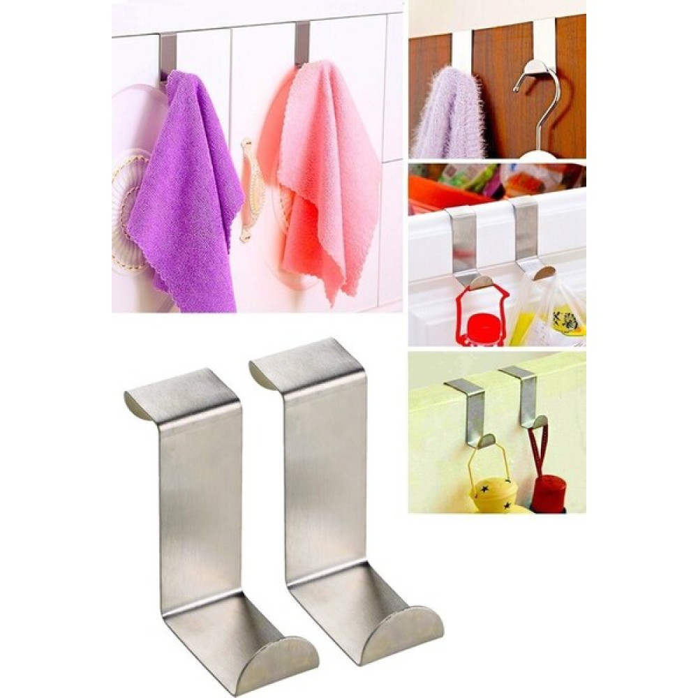 Modalonga Pratik Kullanımlı Kapı Arkası Metal Askılar (2 Adet) - Gümüş Eşya Saklama / Düzenleme Fiyatı