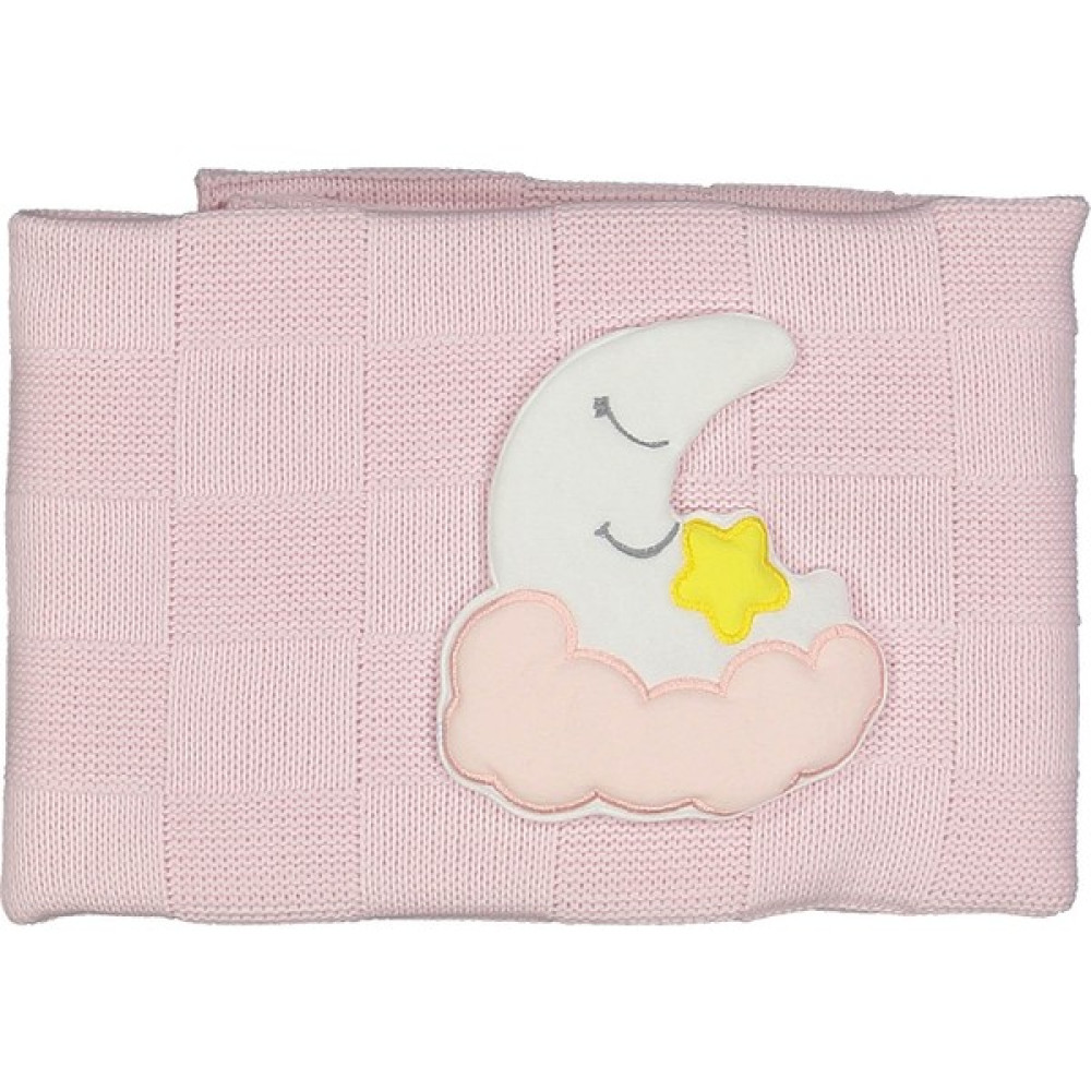 Modam Bebek Ay Desenli Örgülü Battaniye 75X95 cm - 75 x 95 cm - Pembe Oto Boyaları Fiyatı