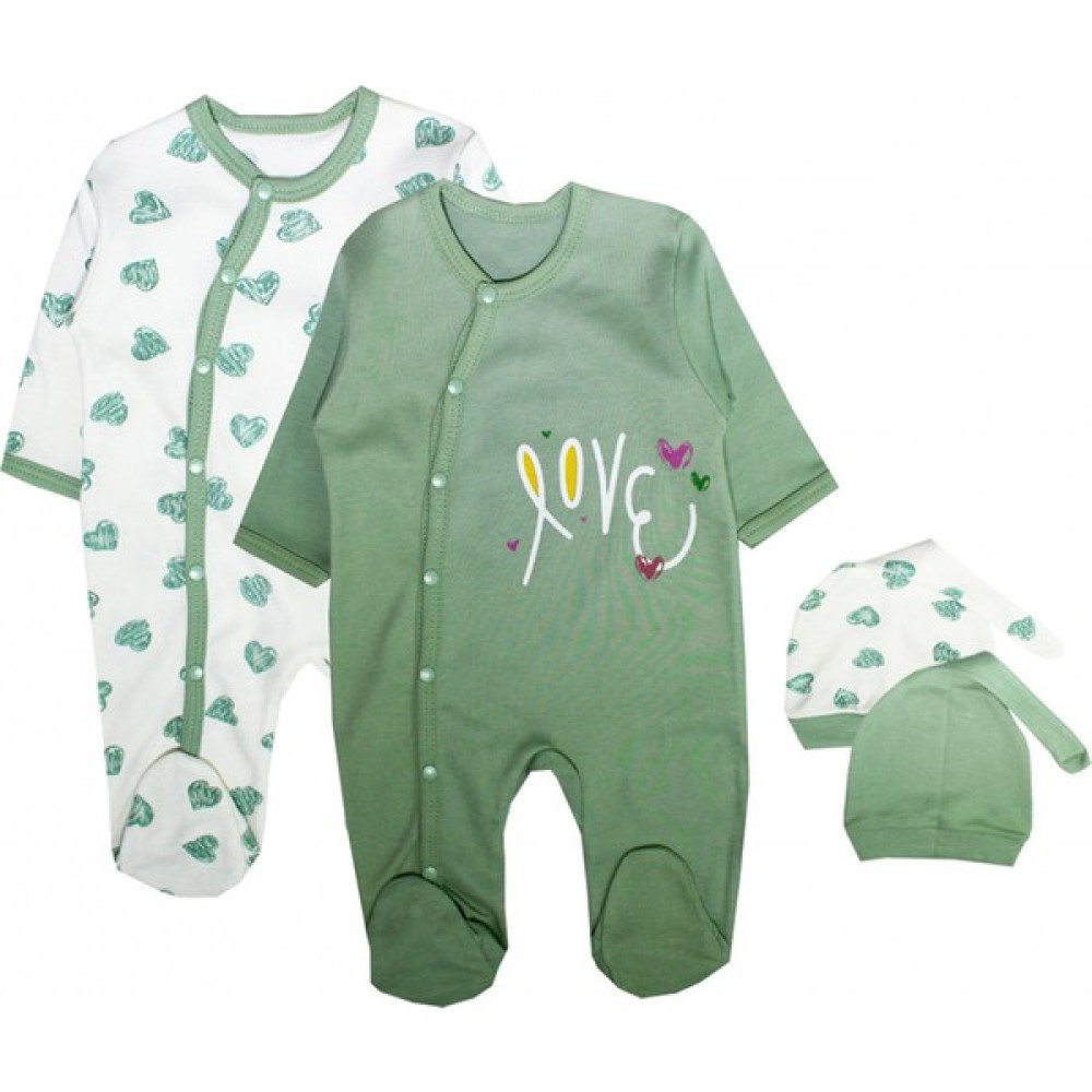 Modam Bebek Minisse Kalp Baskılı Şapkalı 2Lİ Bebek Tulum Bebek Tulumu Fiyatı