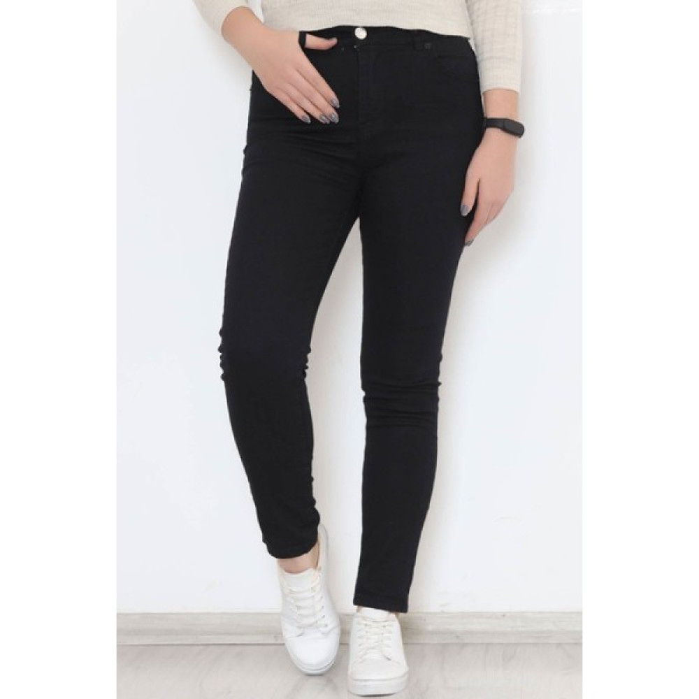 Modam20 Battal Beden Kot Pantolon Siyah - 11916.1431. Bayan Jeans / Kot Pantolon Fiyatı