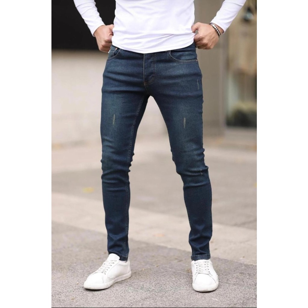 Modamesto Erkek Kahverengi Tintli Slim Fit Likralı Jean Pantolon Erkek Jeans / Kot Pantolon Fiyatı