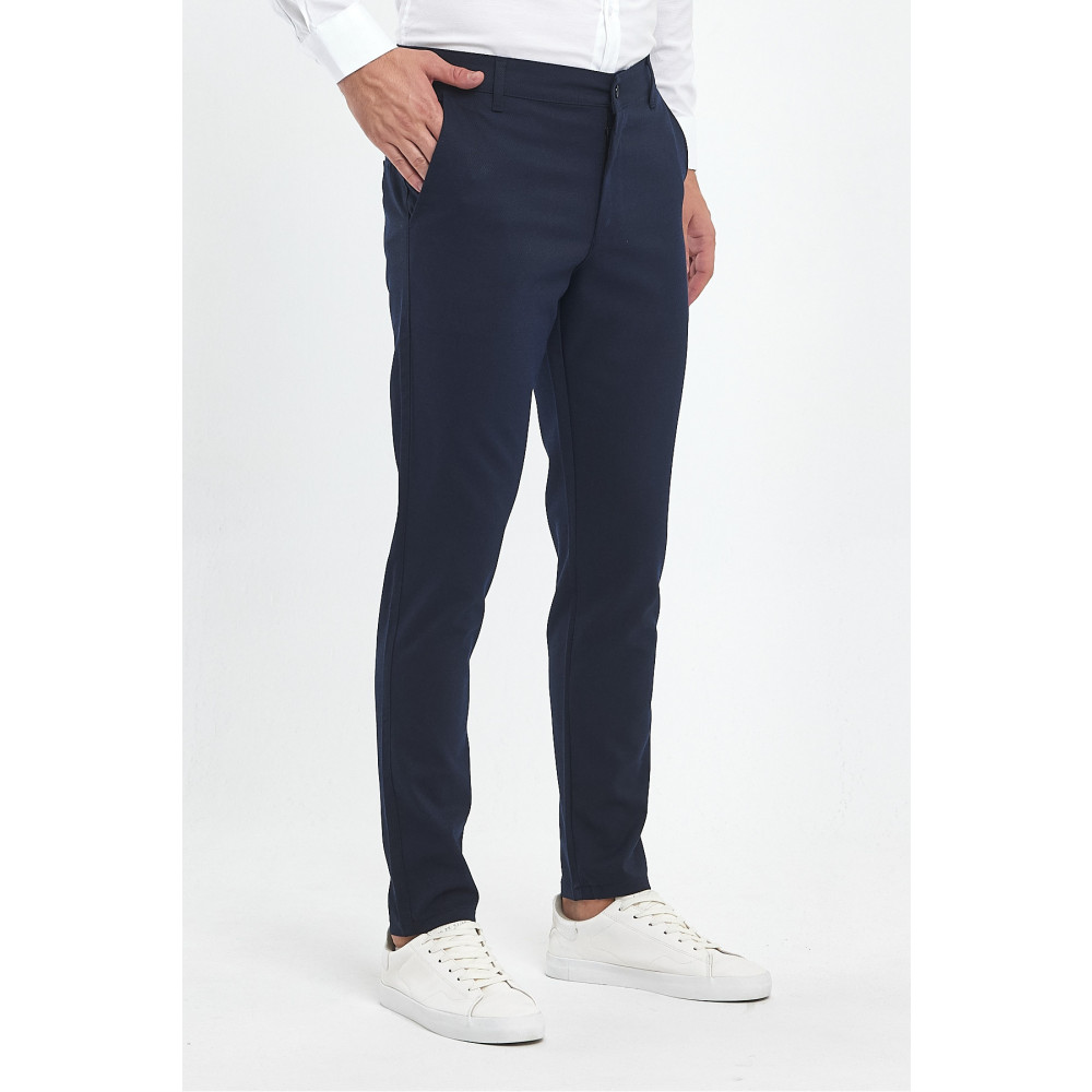MODAMESTO Erkek Slim Fit Lacivert Keten Pantolon 29 Beden Kadın Pantolon Fiyatı