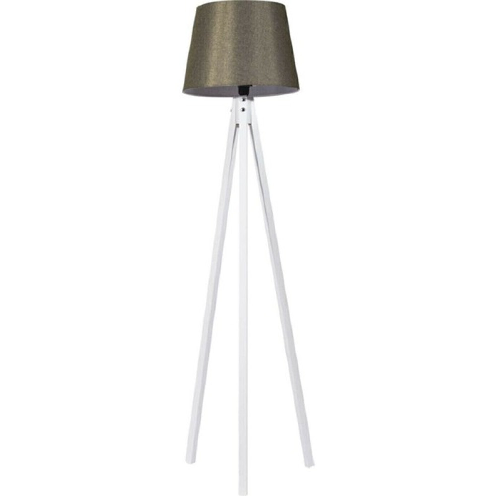 Modamvip Kumaş Lambader 3 Ayaklı Ahşap Lamba Tripod Abajur Başlık Haki Yeşil Beyaz Ayak - Renkli Lambader Fiyatı