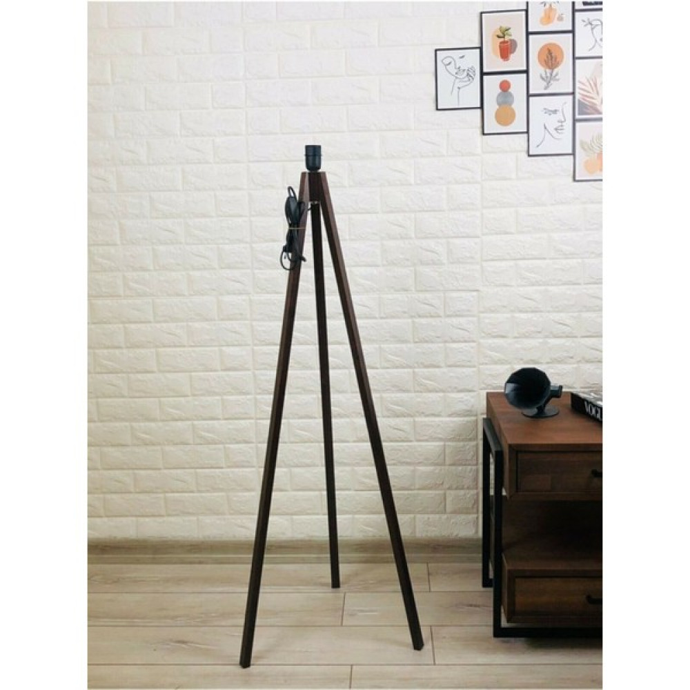 Modamvip Lambader Ayağı Üçlü Tripod Ayak Tesisatlı Abajur Ayağı Kahverengi 8041 Lambader Fiyatı