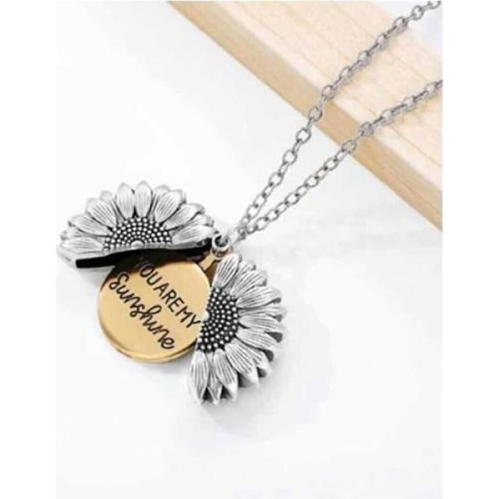 Modanzo  kadın Silver Açılır Kapanır Çiçek Kolye  Kolyeler Fiyatı