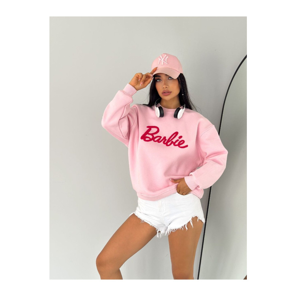 Modas Dance Barbie Yazılı Pembe Sweat XL Beden Bayan Sweatshirt Fiyatı