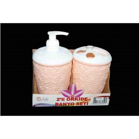 Modatools 13168 2 li Dantel Desenli Banyo Seti