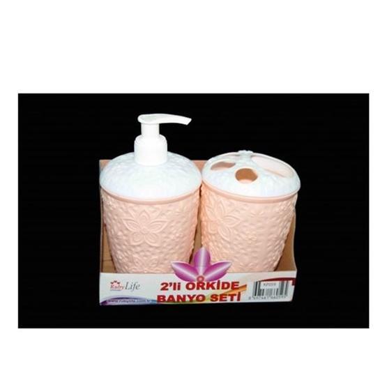 Modatools 13168 2 li Dantel Desenli Banyo Seti