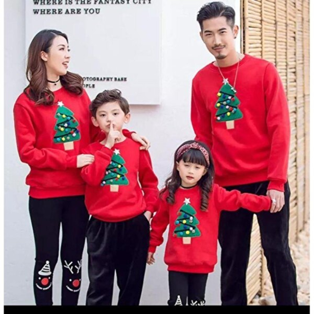 Modavals Çam Ağacı Baskılı Yılbaşı Aile Kombin Sweat Erkek Sweatshirt Fiyatı