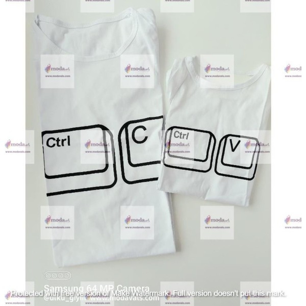Modavals Ctrl C/ctrl V Baba Çocuk Tshirt Aile Kombin - Beyaz Erkek T-shirt Fiyatı