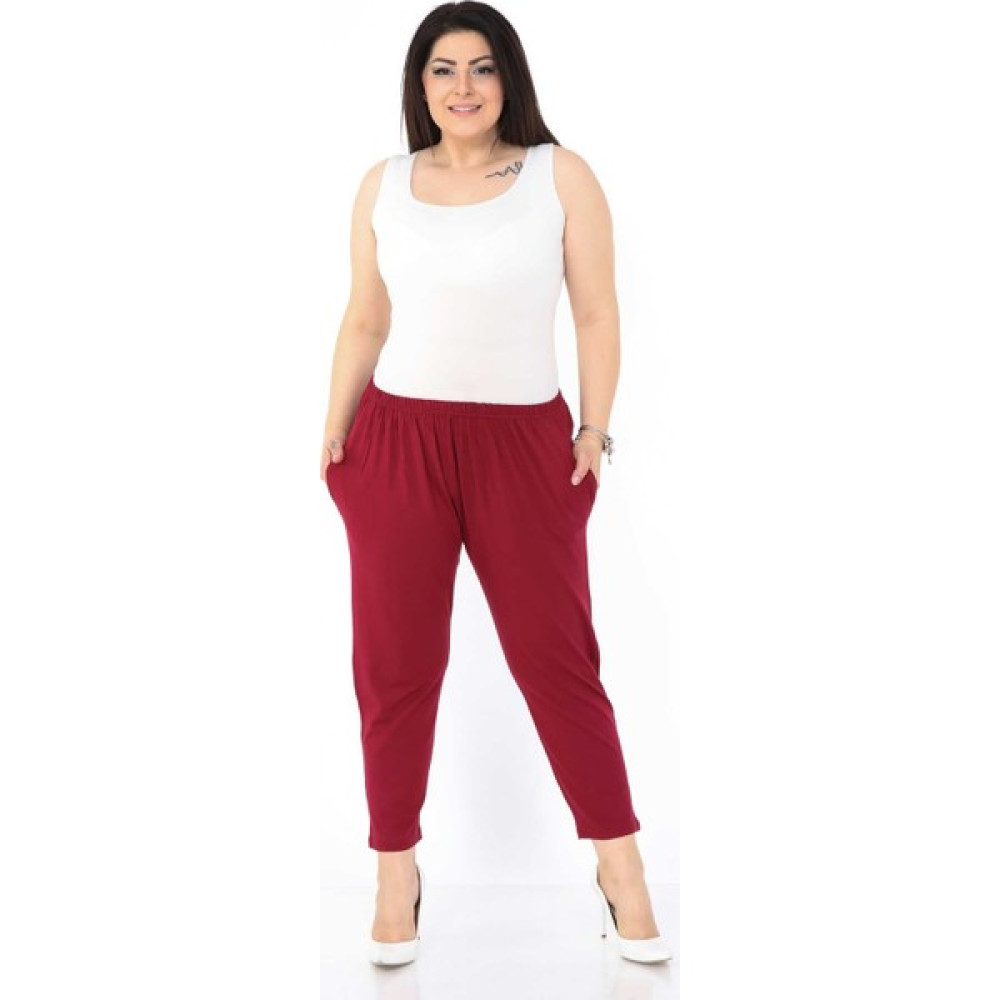 Modayız Bordo Esnek Pantolon 21C-0987 Kadın Pantolon Fiyatı