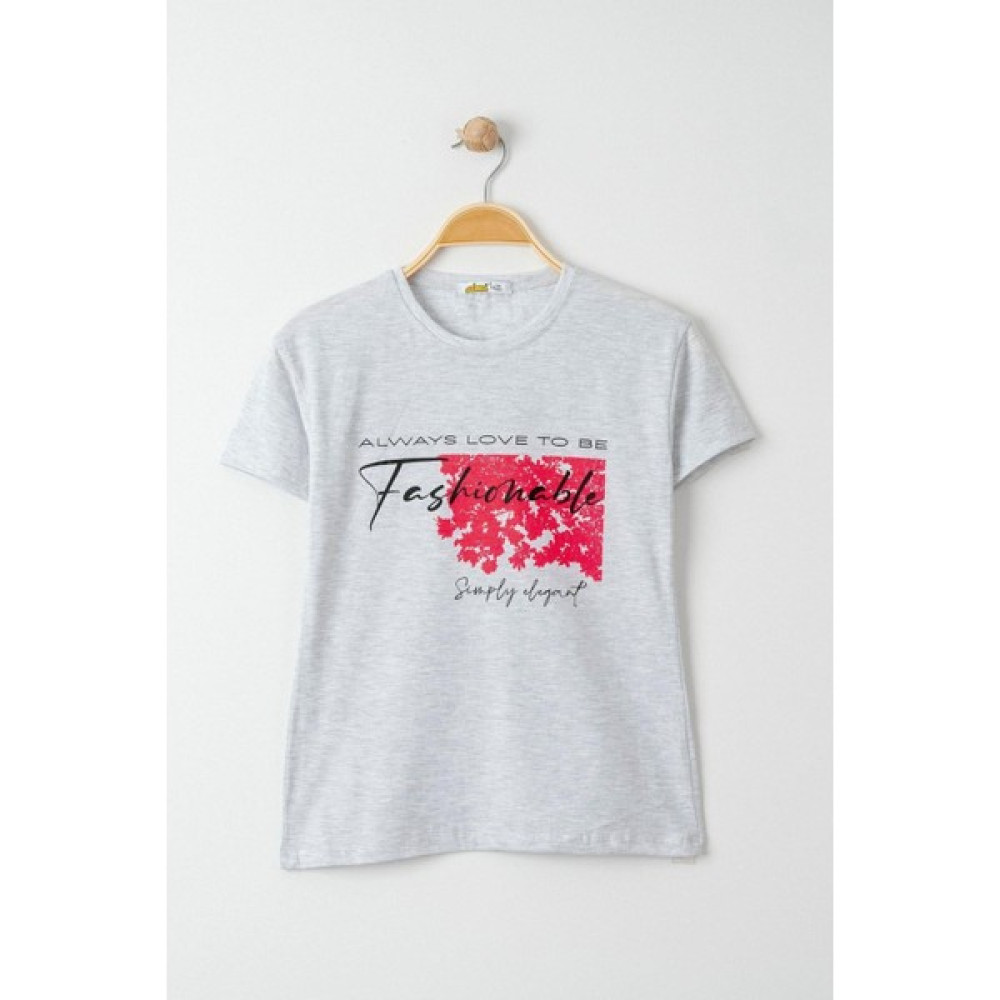 Modaymış 13-16 Yaş Baskılı Çocuk Tişört Gri - 824120.1576. Erkek Çocuk T-shirt Fiyatı