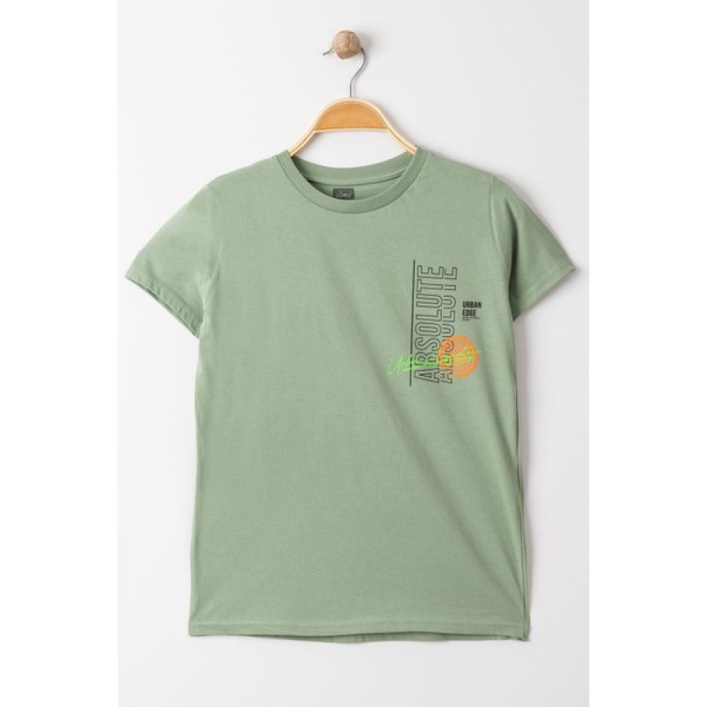 Modaymış 13-16 Yaş Baskılı Erkek T-Shirt Çağla - 424235.1576. Erkek Çocuk T-shirt Fiyatı