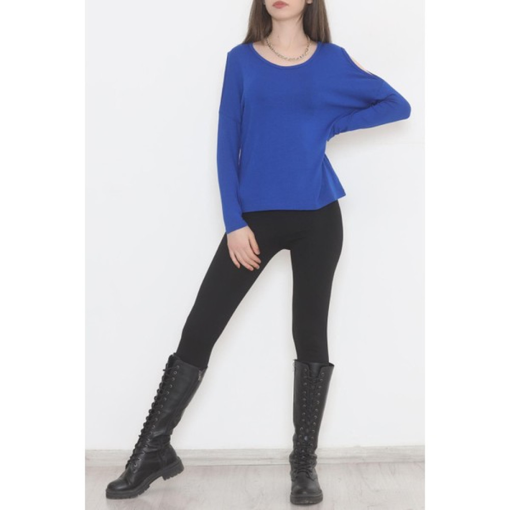 Modaymış Omuz Dekolteli Çilek Bluz Saks - 1743.1095. Bluz Fiyatı