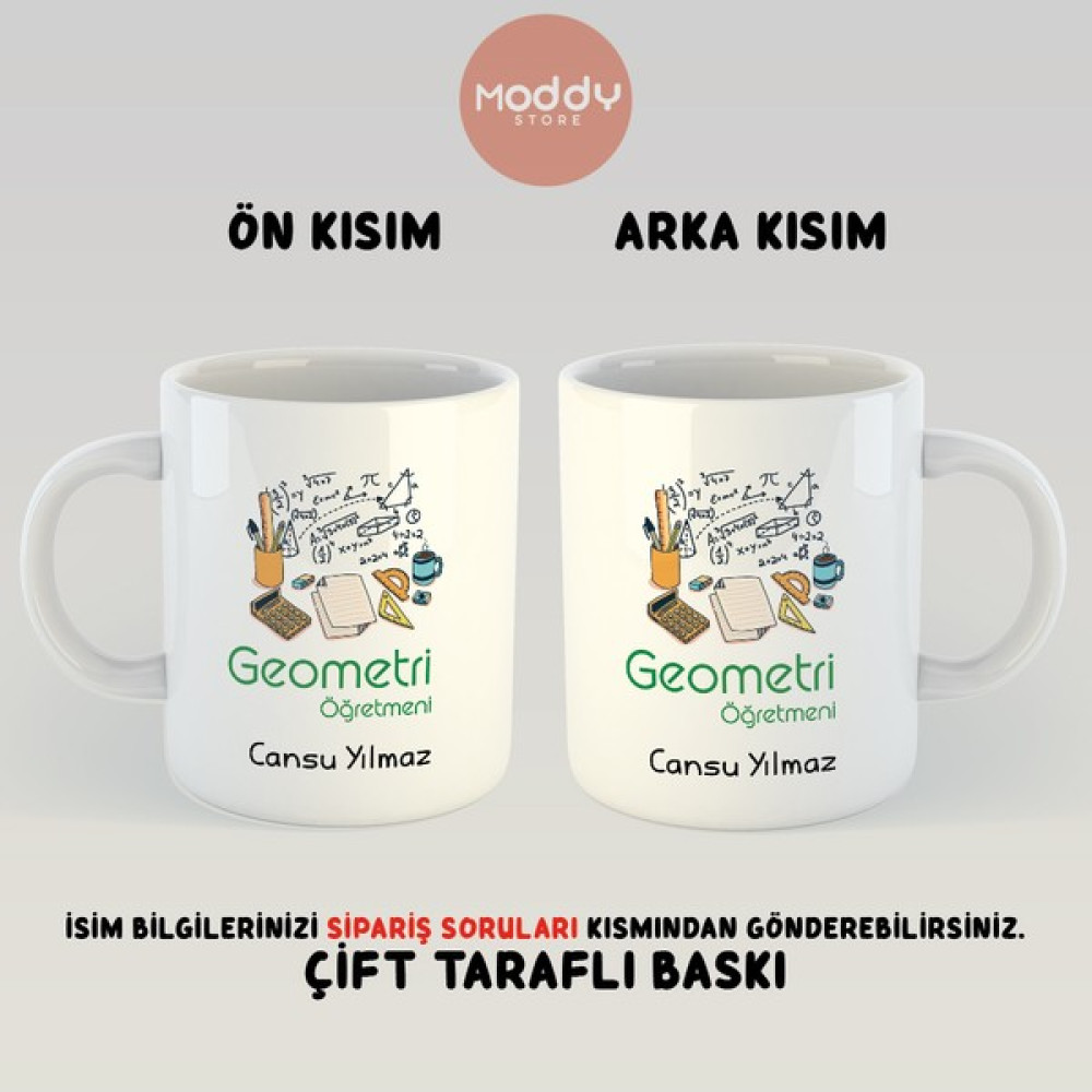 Moddy Store Kişiye Özel Isimli Meslek Geometri Öğretmeni-Öğretmenler Günü-Özel Gün-Baskılı Kupa Oto Boyaları Fiyatı