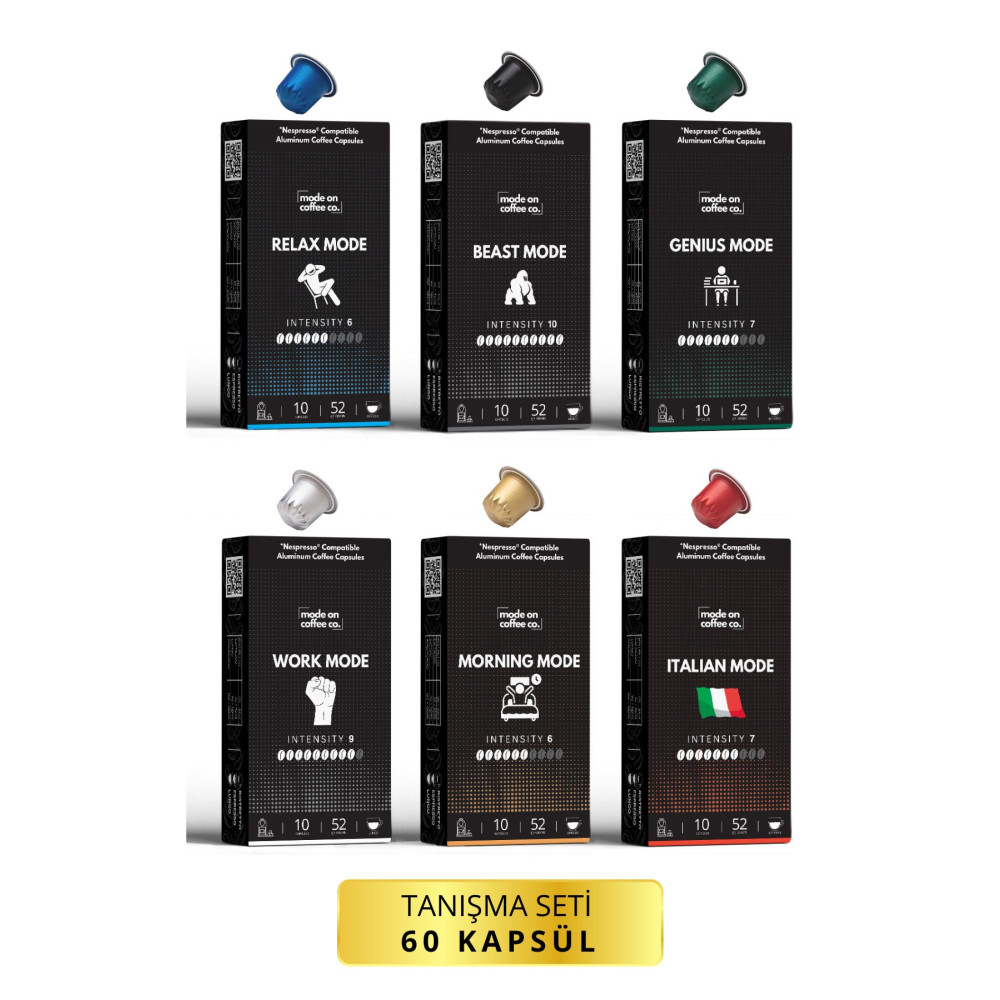 Mode On Coffee Co. Nespresso Uyumlu Alüminyum Kapsül Kahve Tanışma Seti - 60 Adet Kahve Fiyatı