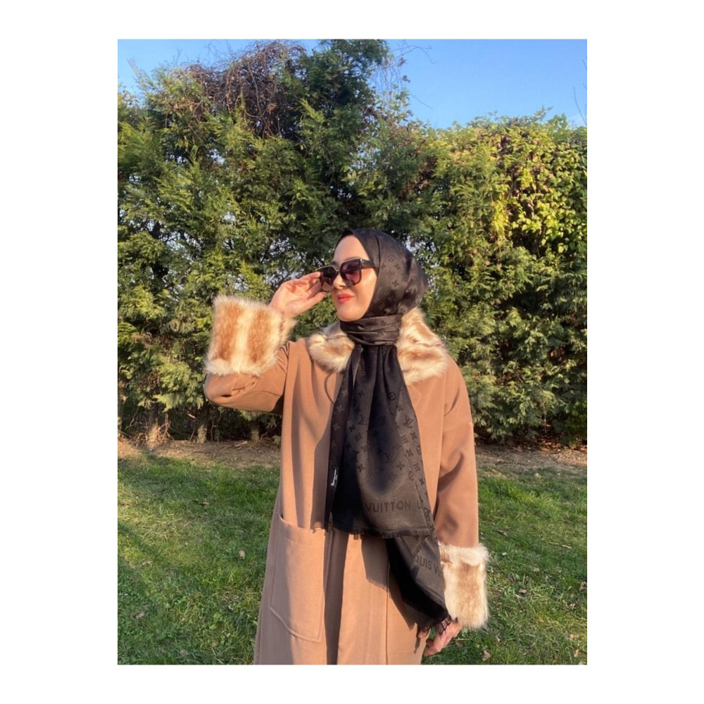 Mode Scarf Ithal Ipek Lv Desen Parlak Şık Şal 90 x 170 Beden Şal Fiyatı