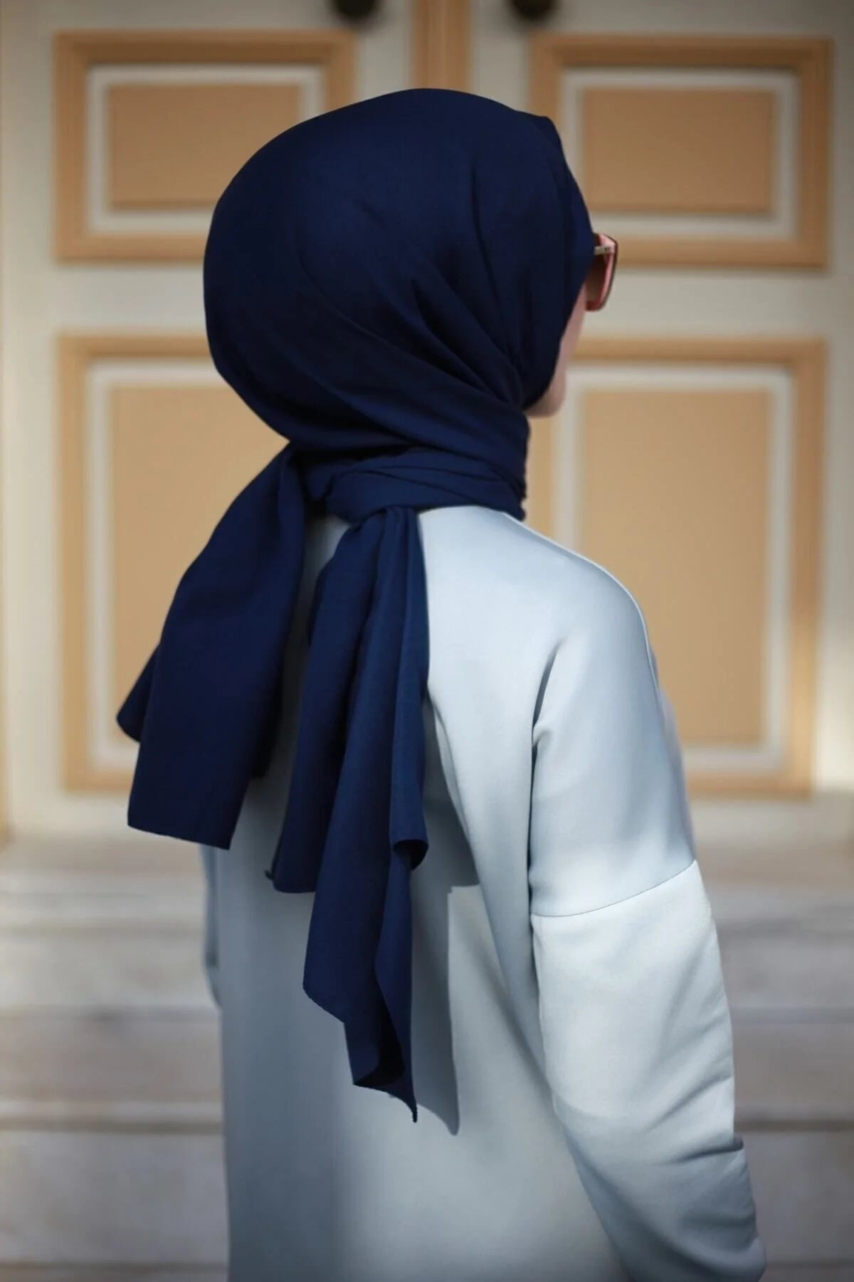 Mode Scarf Tesettür Pamuk Kraş Lacivert Şal 75 x 190 Beden" Şal Fiyatı