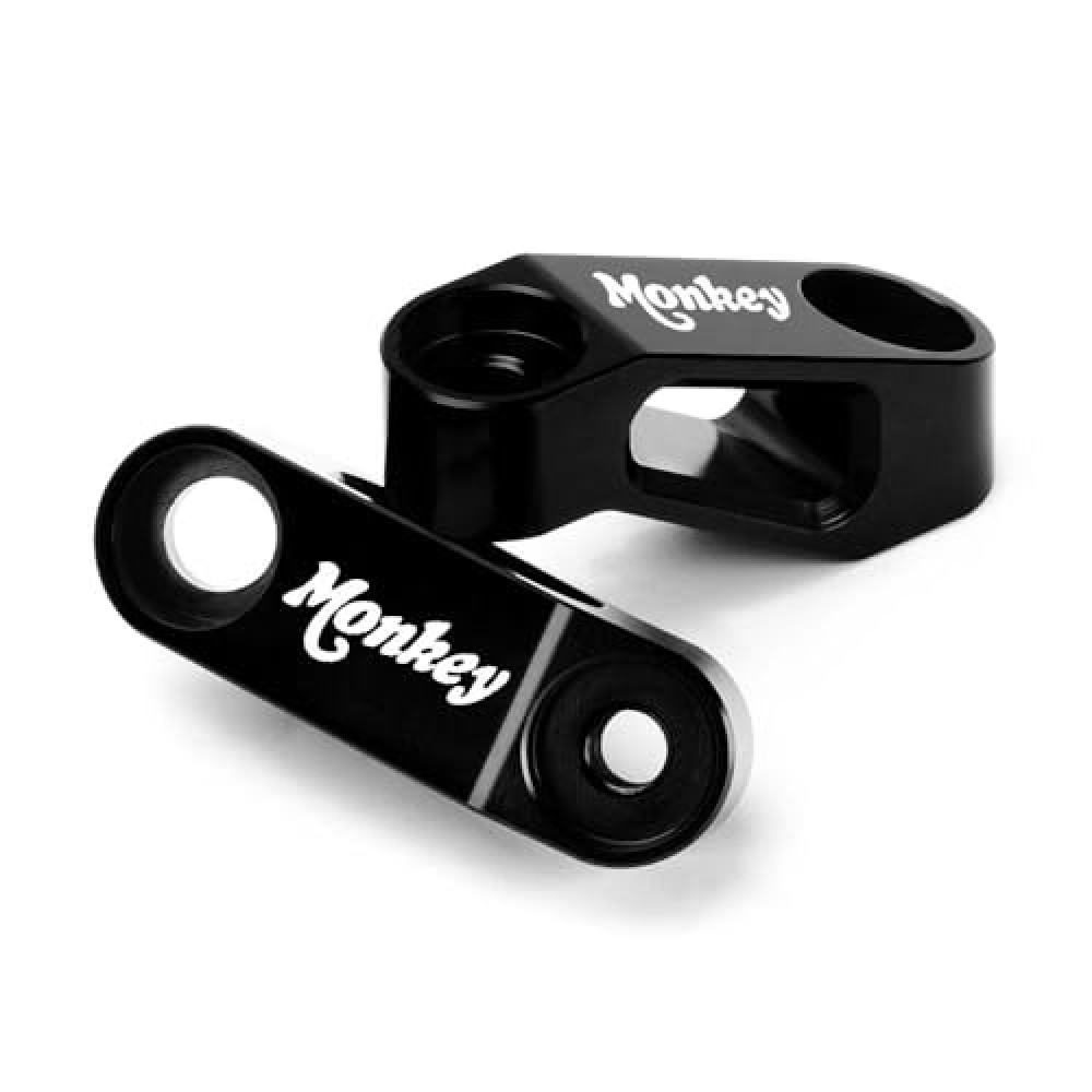 Modeer Compatible with Monkey 125 / Z125 Any year Motorcycle Rearview Mirror Risers Extenders monkey 125 Accessories (black)