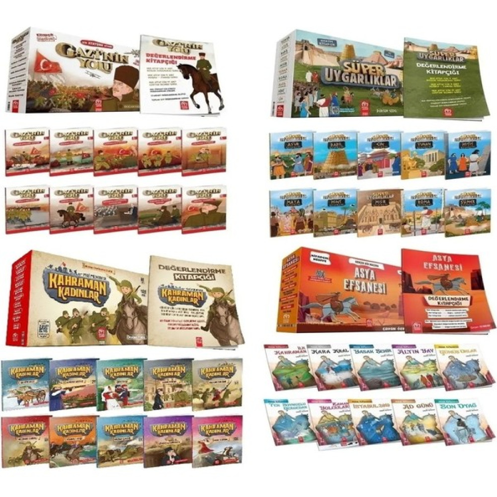 Model Eğitim Yayıncılık 3 ve 4. Sınıflar Için Okuma Hikaye Seti - Tarihi Masallar 40 Kitap Tüm Dersler Fiyatı