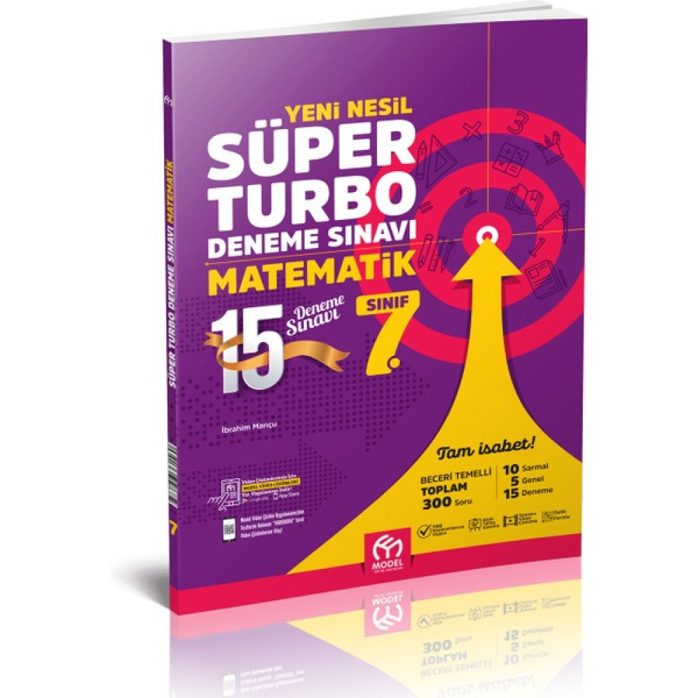 Model Eğitim Yayıncılık Yeni Nesil Süper 7.Sınıf Turbo Matematik Deneme Kaynak Kitapları Fiyatı