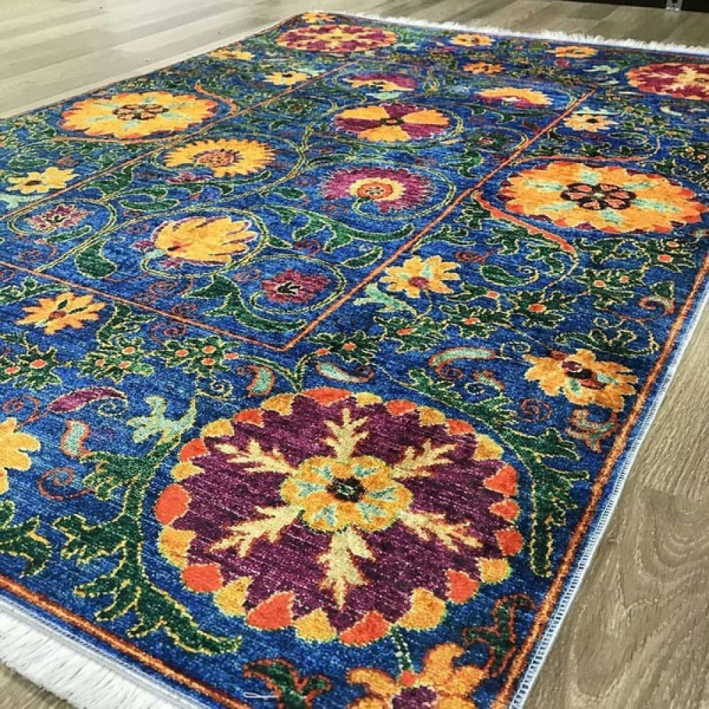Model Halı Halımax Dara Kaymaz Tabanlı Pamuk Kilim 165 - 80 x 150 cm - Mavi Salon Halısı Fiyatı