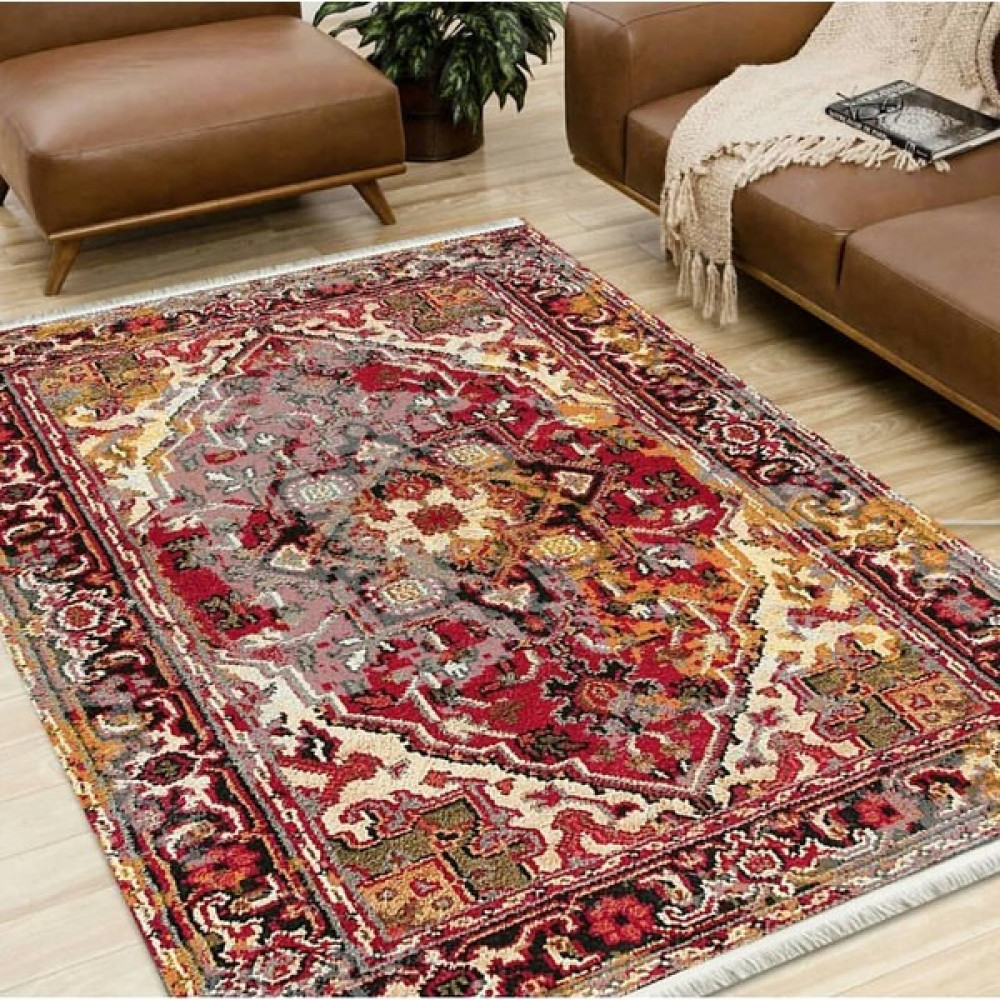 Model Halı Halımax Dara Kaymaz Tabanlı Pamuk Kilim 166 - 80 x 150 cm - Renkli Salon Halısı Fiyatı