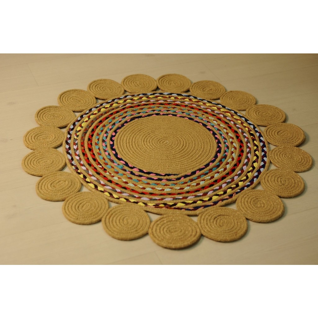 Model Halı Milda Jüt Halı Kilim 04 90x90cm Hasır El Örgüsü Yuvarlak - 90 x 90 cm SSD / Solid State Drive Fiyatı