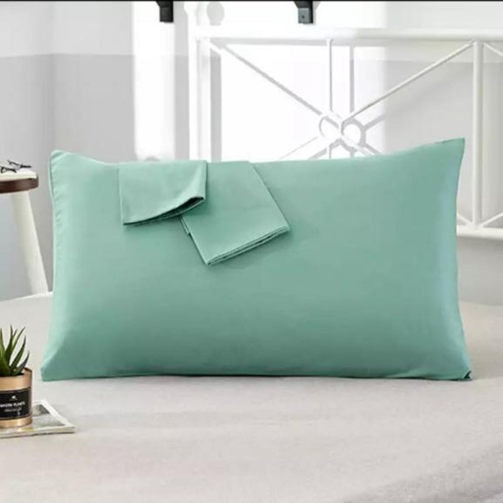 MODELHOME Mint Yeşili Renkli Pamuklu Kumaştan Kapaklı Yastık Kılıfı (2 Adet) 50 x 70 cm - 50 x 70 cm Yastık Kılıfı Fiyatı