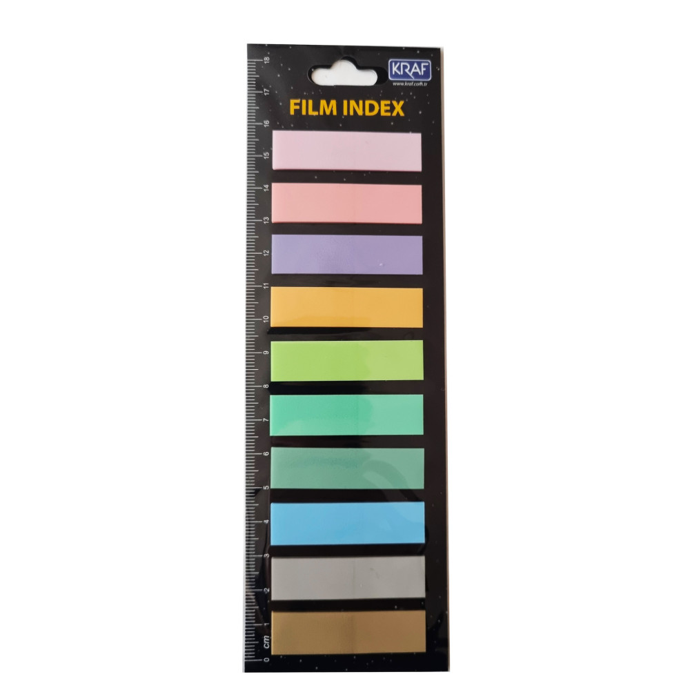 Modellino Kraf Film İndex Post-it Yapışkanlı Not Kağıdı 10lu 13x44mm 200lü (10 Renk X 20 Yaprak) Not Defteri & Bloknot Fiyatı