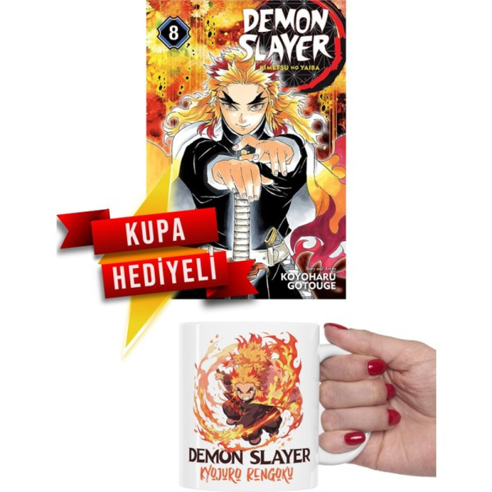 Modern Digital Demon Slayer Vol 8 Ingilizce Manga + Demon Slayer Kupa Hediye Set - Beyaz - 300 ml Fincan / Bardak / Kahve Takımı Fiyatı