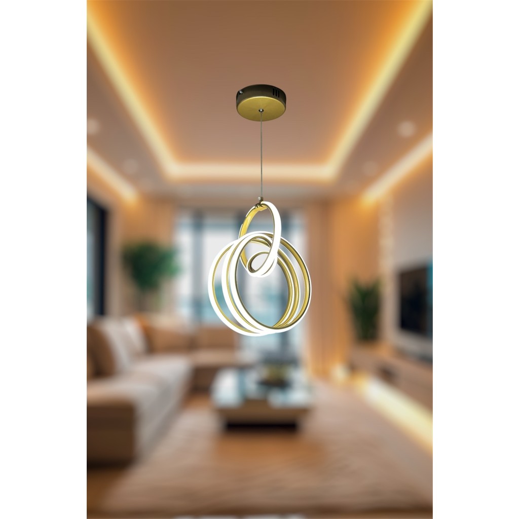 Modern Eskitme Imza Model 3 Renk (Beyaz&Sarı&Günışığı) LED Avize - Beyaz - Sarı Led Işık Avize Fiyatı