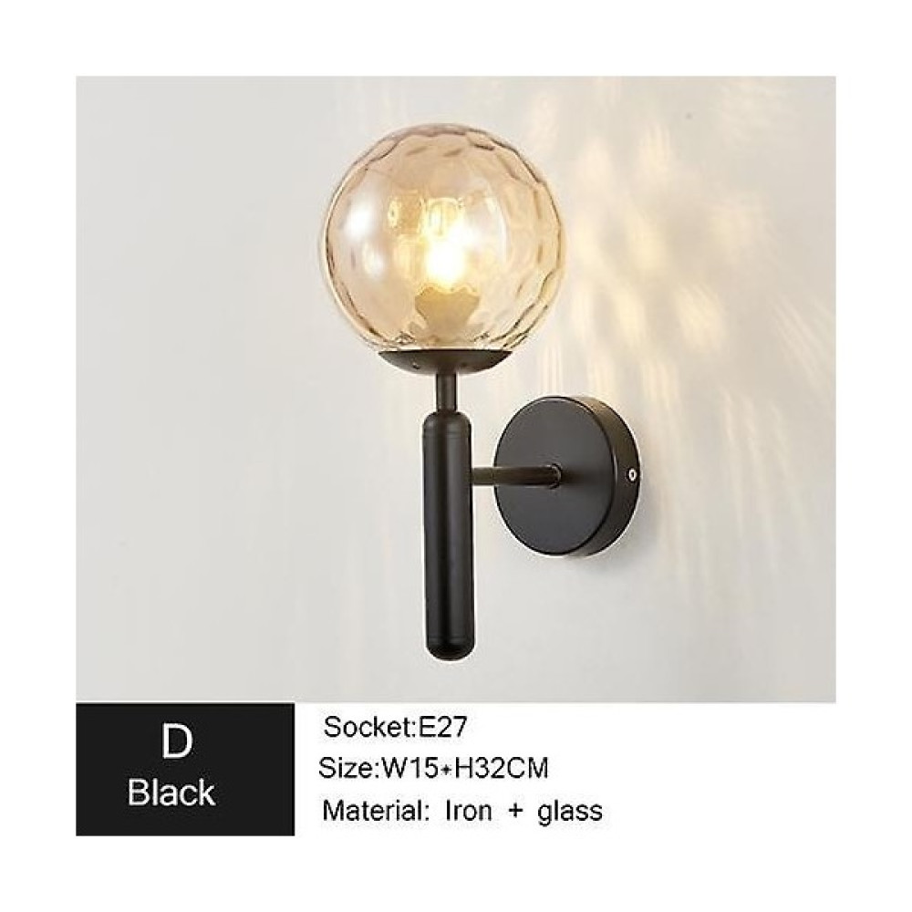 Modern LED Duvar Lambası Oturma Odası Dekorasyon Yatak Odası Başucu Banyo Dolapları Basit Tv Arka Plan Ev Duvar Aplik Için Kapalı (D Siyah) (Yurt D... Aplikler Fiyatı