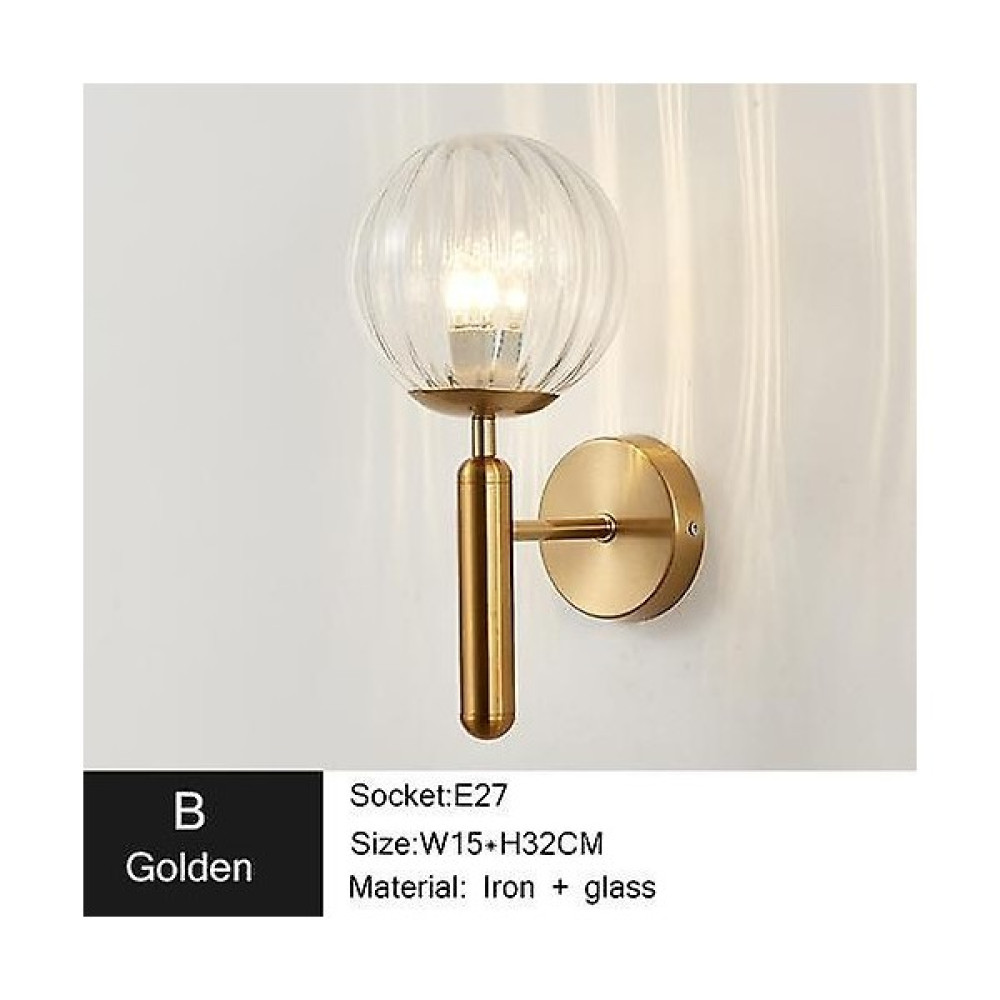 Modern LED Duvar Lambası Oturma Odası Dekorasyon Yatak Odası Başucu Banyo Dolapları Basit Tv Arka Plan Ev Duvar Aplik Kapalı (B Altın) (Yurt Dışından) Aplikler Fiyatı