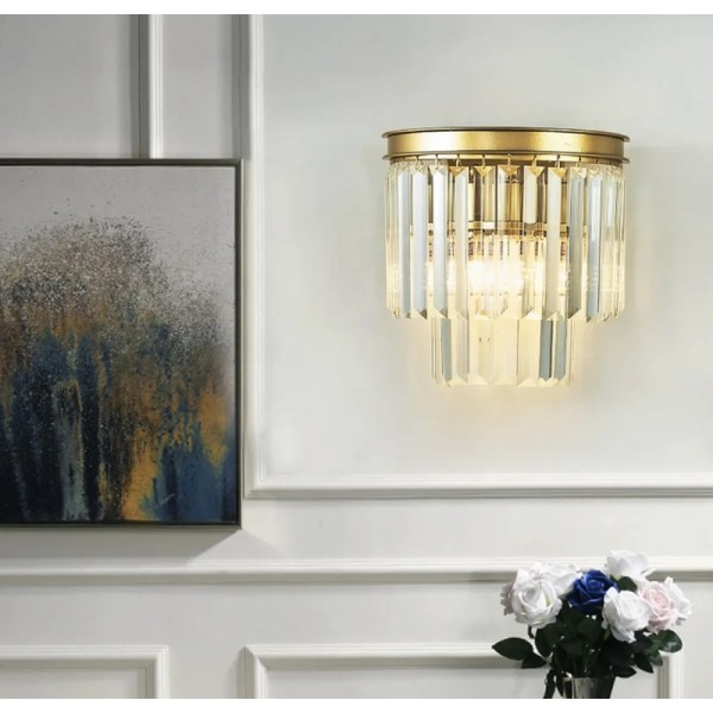 Modern Luxury Kristal Taşlı Pilli Aplik Tak Çalıştır Ledli Aplik Eskitme Gold Sarı Harika Görsel Aplikler Fiyatı