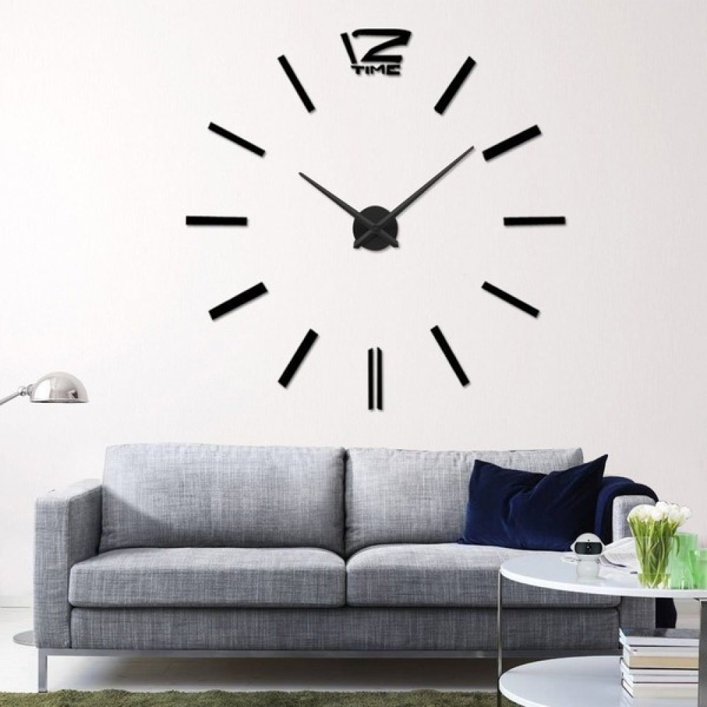 Modern Nesil DIY 3D Dekoratif Büyük Boy Sticker Duvar Saati Model 4 Dekoratif Saat Fiyatı