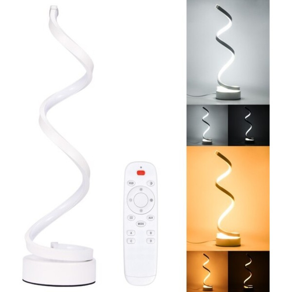 Modern Spiral LED Masa Lambası Akıllı Kısılabilir Kavisli LED Masa Lambası Çağdaş Minimalist Tasarım Işık Akrilik LED Modelleme Lambası | LED Masa ... Masa Lambası Fiyatı