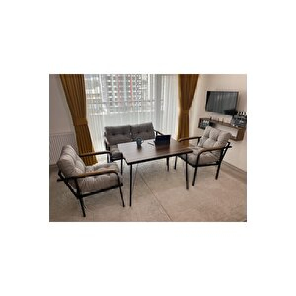 Modern Style Home Balkon Bahçe Metal Kanepe Koltuk Takımı - 2+1+1 + Masa Bahçe Mobilyası Takımı Fiyatı