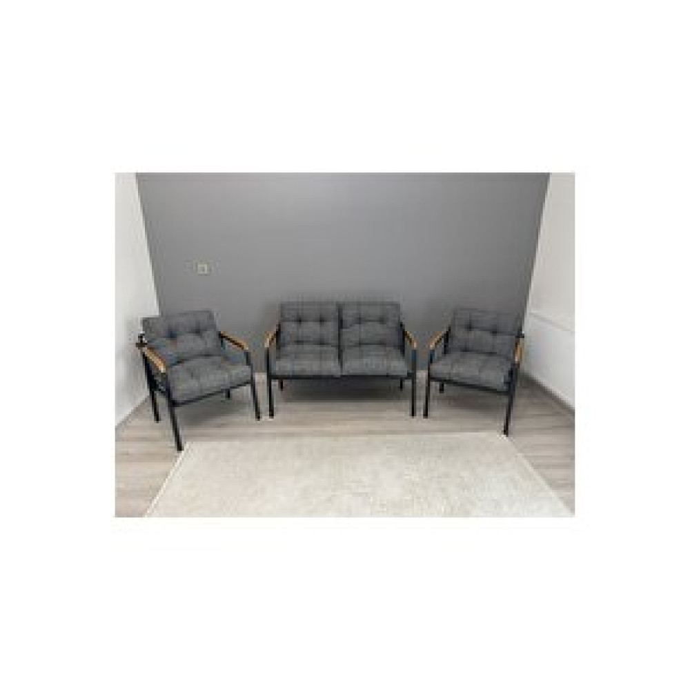 Modern Style Home Jüpiter Balkon, Bahçe, Cafe - Metal Kanepe Koltuk Takımı - 2+1+1 Bahçe Mobilyası Takımı Fiyatı