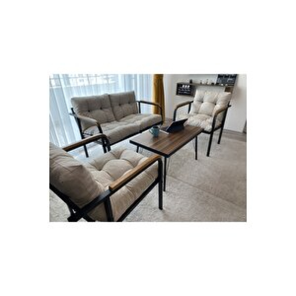 Modern Style Home Mars Balkon, Bahçe, Cafe - Metal Kanepe Koltuk Takımı - 2+1+1 + Sehpa Bahçe Mobilyası Takımı Fiyatı