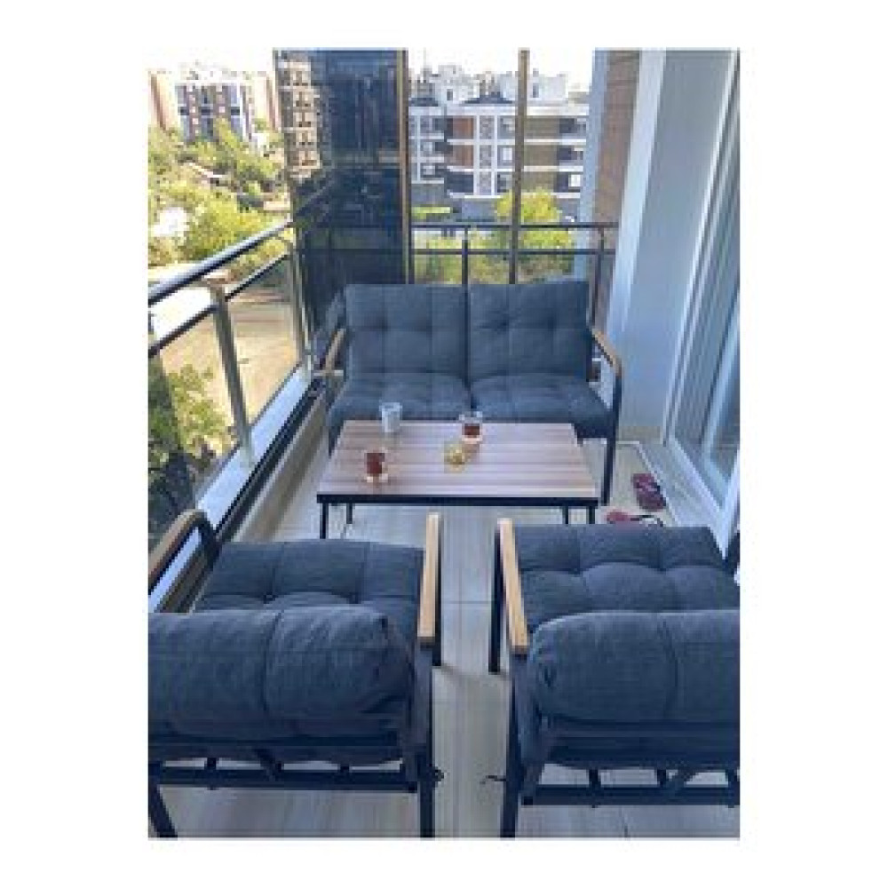Modern Style Home Metal Kanepe Koltuk Takımı 2+1+1 + Sehpa Bahçe Mobilyası Takımı Fiyatı