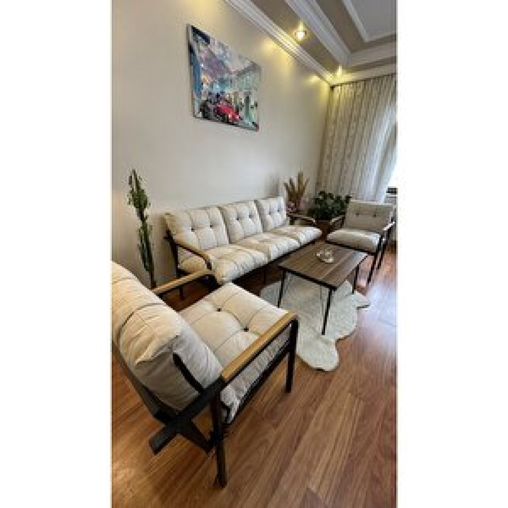 Modern Style Home Modern Kadıköy Balkon, Bahçe, Cafe - Metal Kanepe Koltuk Takımı - 3+1+1+ Sehpa Bahçe Mobilyası Takımı Fiyatı