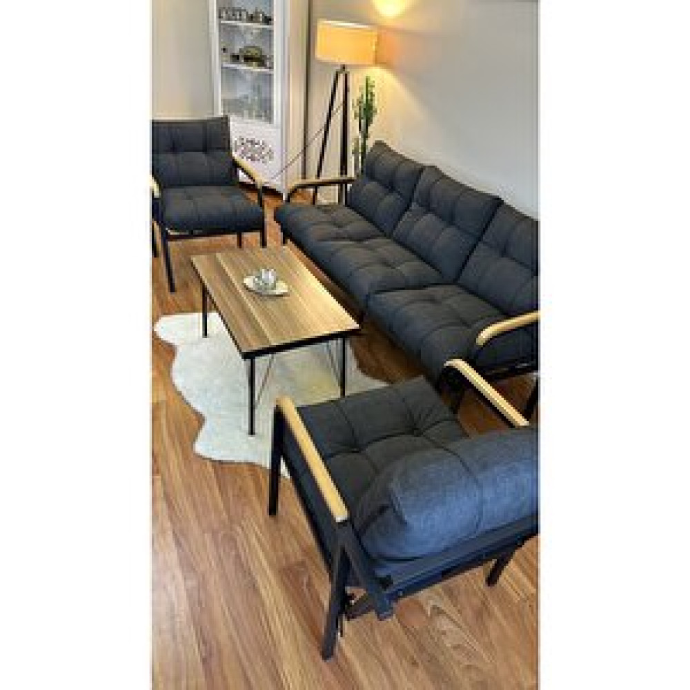 Modern Style Home Modern Sarıyer Balkon, Bahçe, Cafe - Metal Kanepe Koltuk Takımı - 3+1+1+ Sehpa Bahçe Mobilyası Takımı Fiyatı